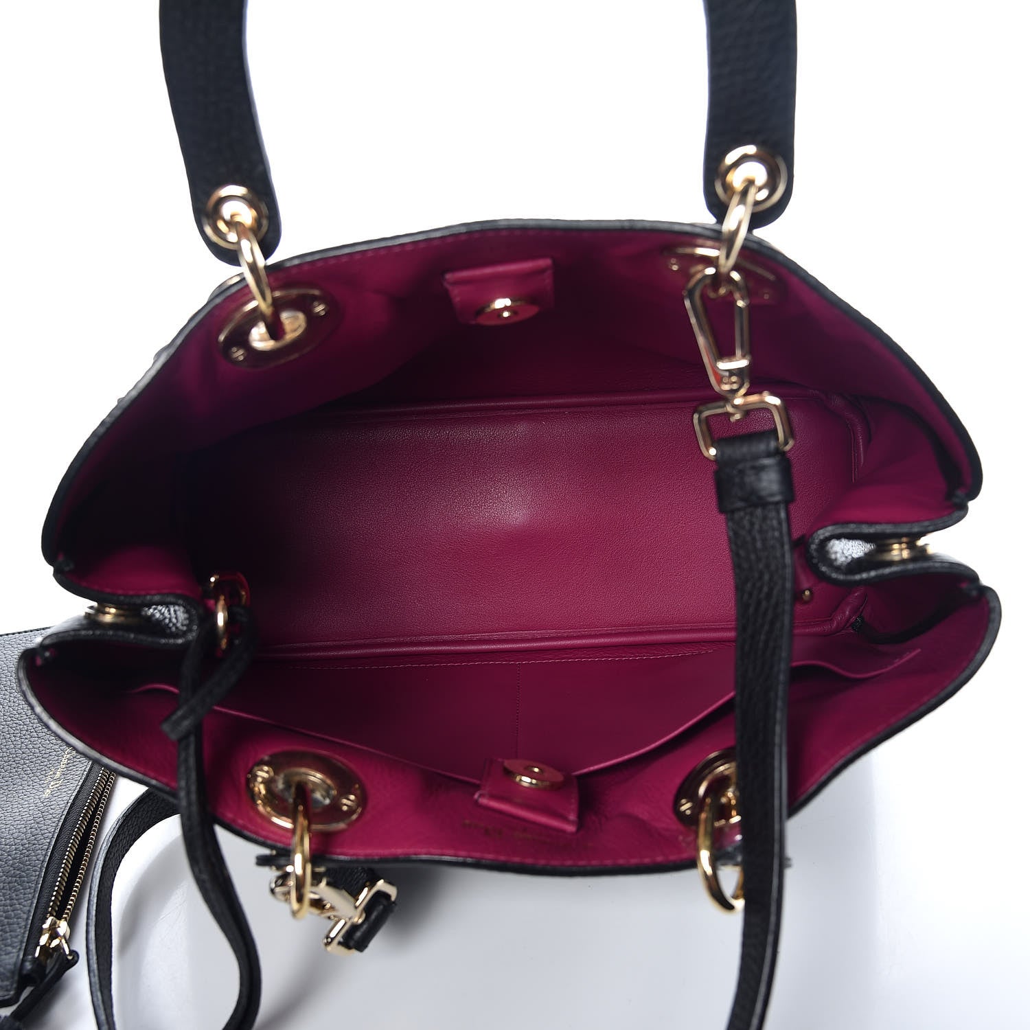 Christian Dior Bullcalf Medium Diorissimo Tote Black Rose Indien 6 of 11