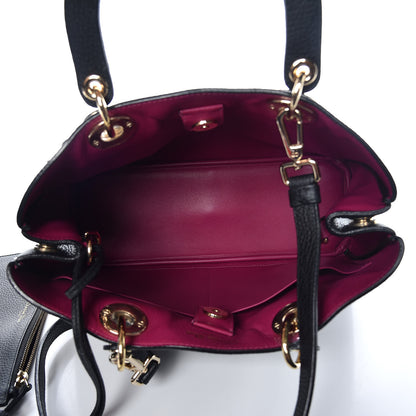 Christian Dior Bullcalf Medium Diorissimo Tote Black Rose Indien 6 of 11