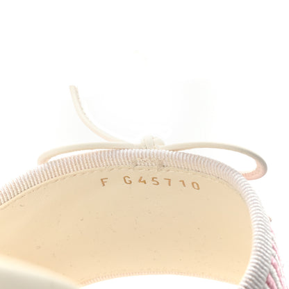 Chanel Fabric Embroidered CC Bow Mules 36 White Pink 9 of 10