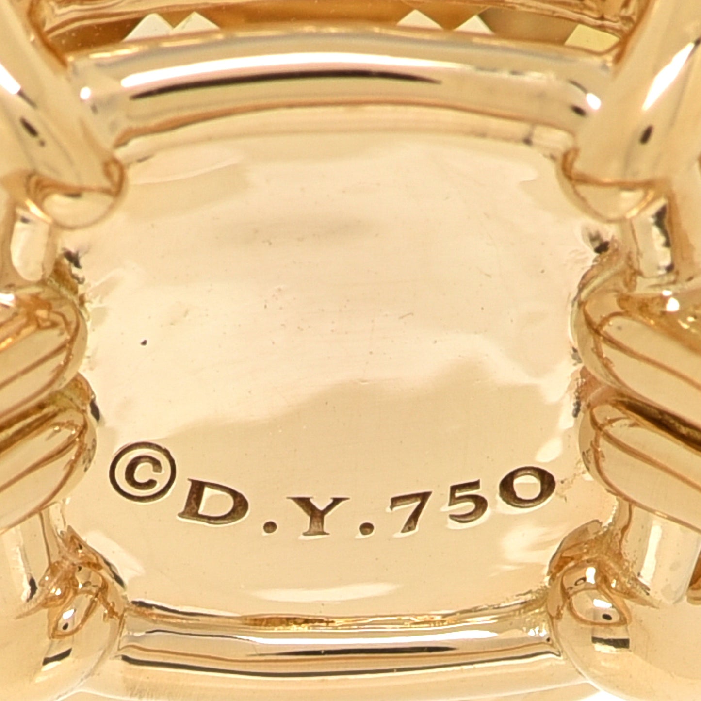 18K Yellow Gold Diamond Champagne Citrine14mm Chatelaine Pave Bezel Ring 51 5.75