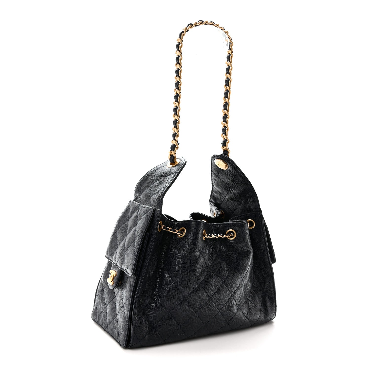 Chanel Caviar Quilted Small Chanel 25 Handbag Dark Navy 3 of 10