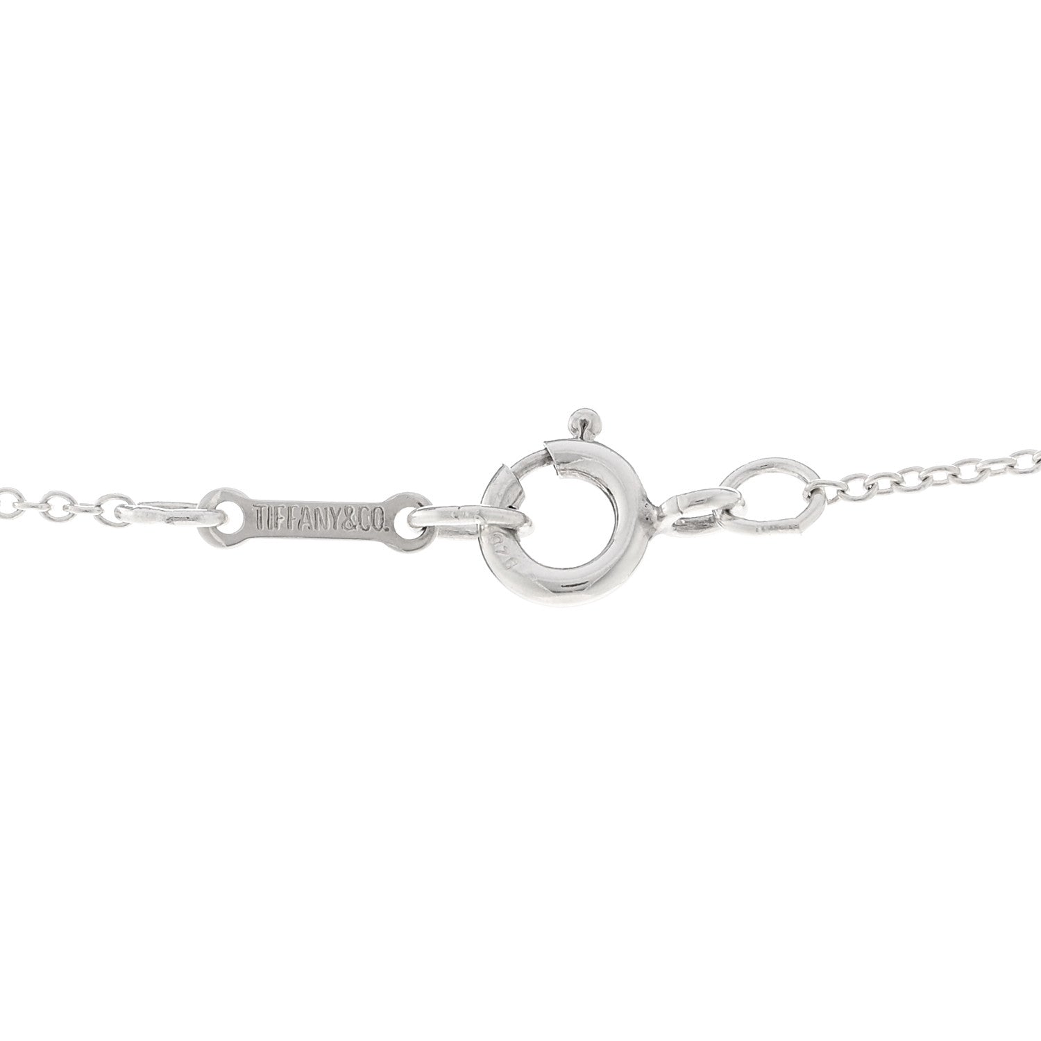 Tiffany Sterling Silver 11mm Elsa Peretti Bean Pendant Necklace 4 of 5