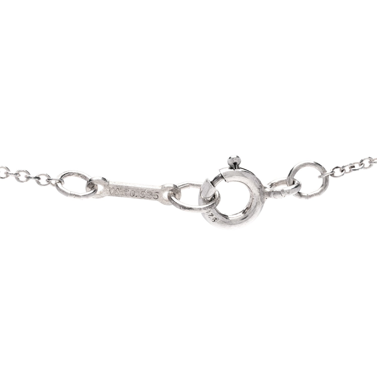 Tiffany Sterling Silver Elsa Peretti Interlocking Ovals Pendant Necklace 4 of 5
