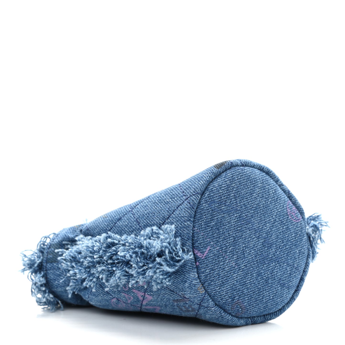 Denim Quilted Mood Mini Bucket With Chain Blue Multicolor