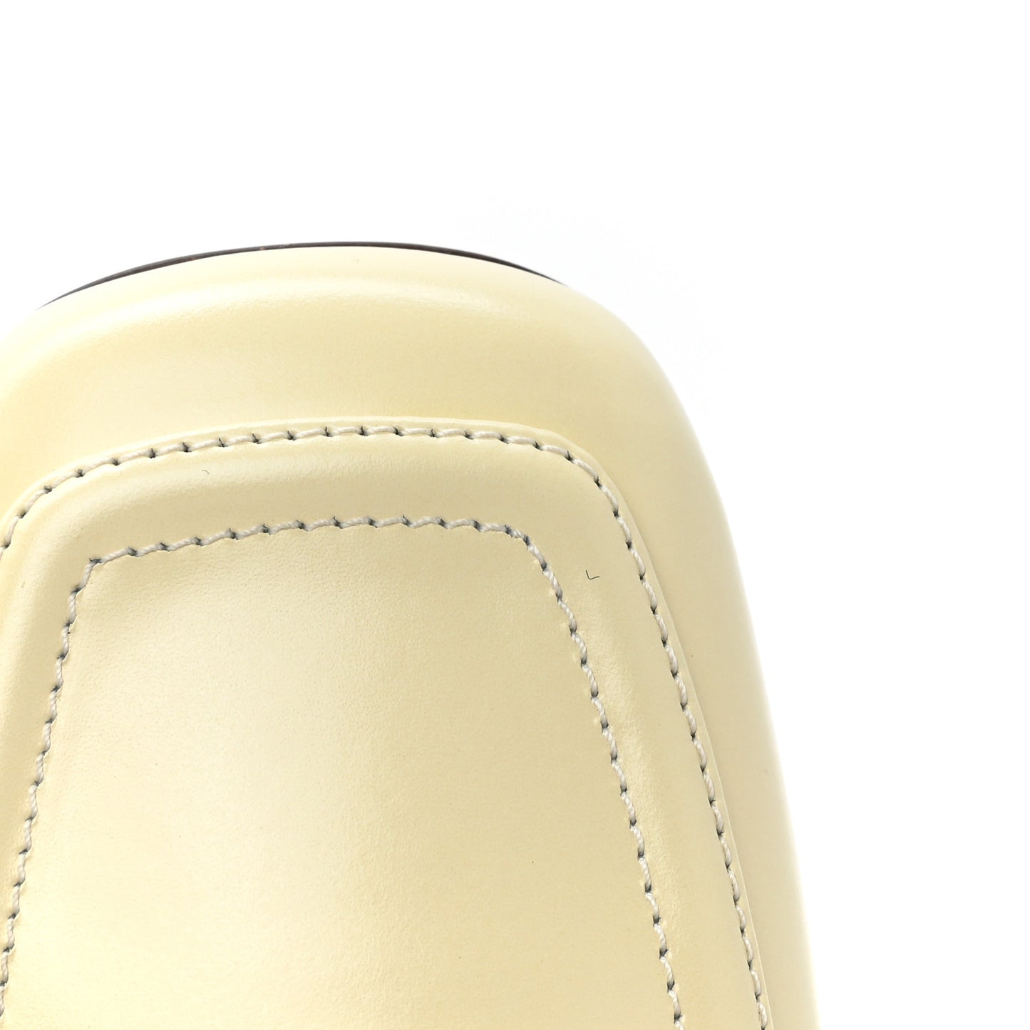 Calfskin Gate Mule Sandals 37 Milk