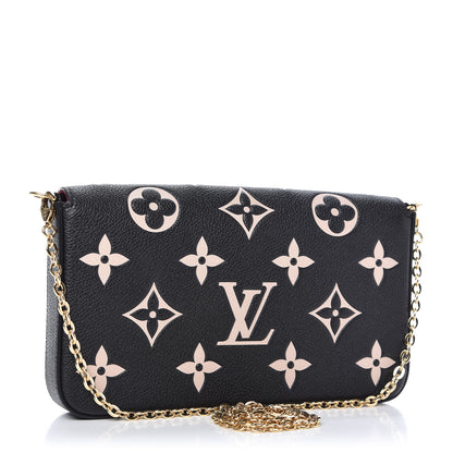 Louis Vuitton Empreinte Monogram Giant Felicie Pochette Black Beige 3 of 9
