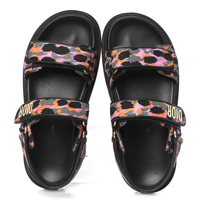 Christian Dior Technical Fabric Mizza Print Dioract Sandals 38 Multicolor 2 of 10