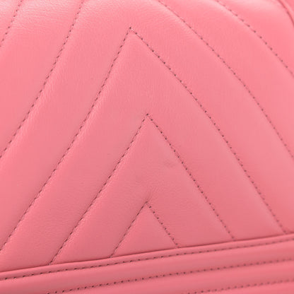 Chanel Calfskin Chevron Quilted Small Boy Flap Pink 10 of 10