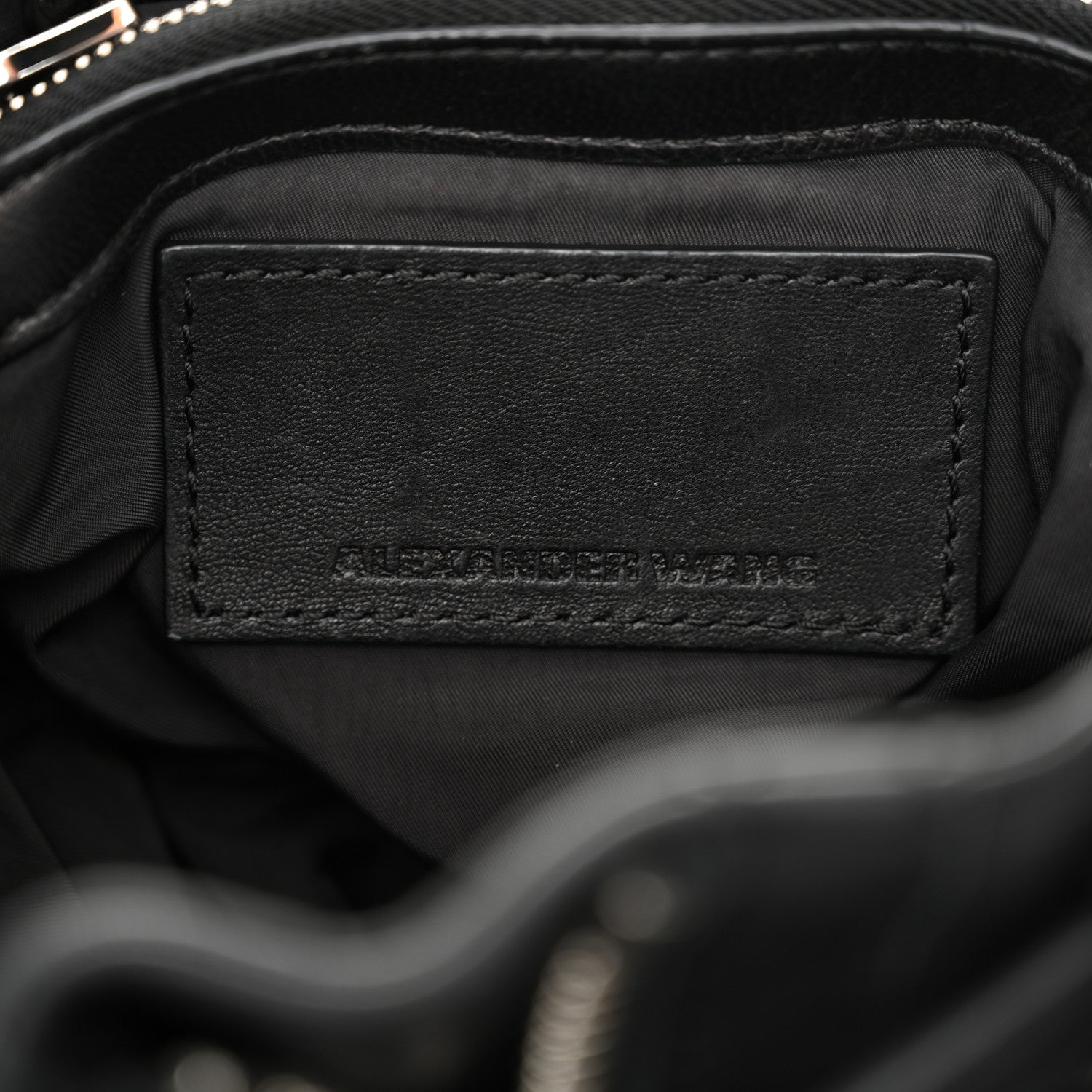 Alexander Wang Lambskin Marti Backpack Bag Washed Black Rhodium Hardware 6 of 14