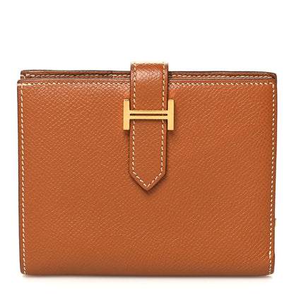 Hermes Epsom Bearn Compact Wallet Gold 1 of 12