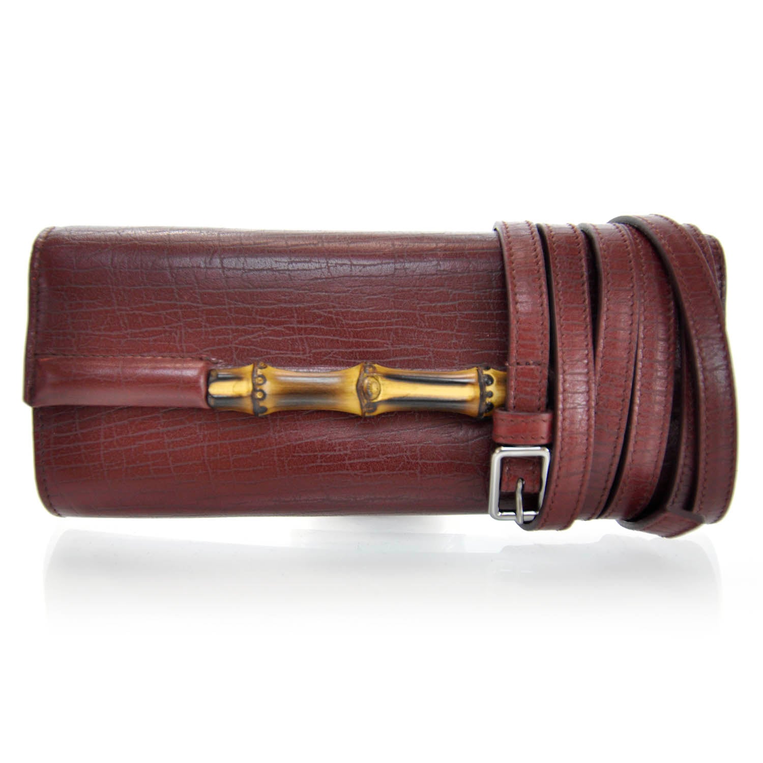 Gucci Leather Bamboo Clutch Bag 1 of 9