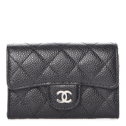 Chanel Caviar Quilted Flap Card Holder Black 1 of 9
