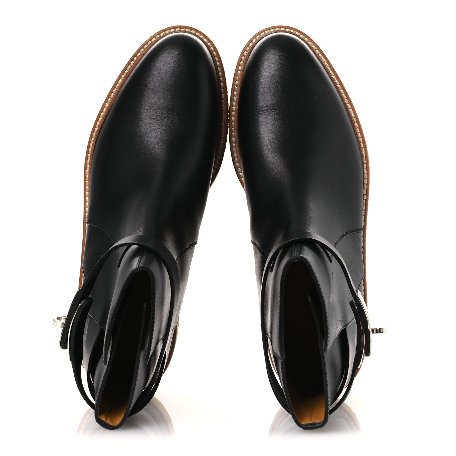 Hermes Calfskin Follow Ankle Boots 41 Black 4 of 25