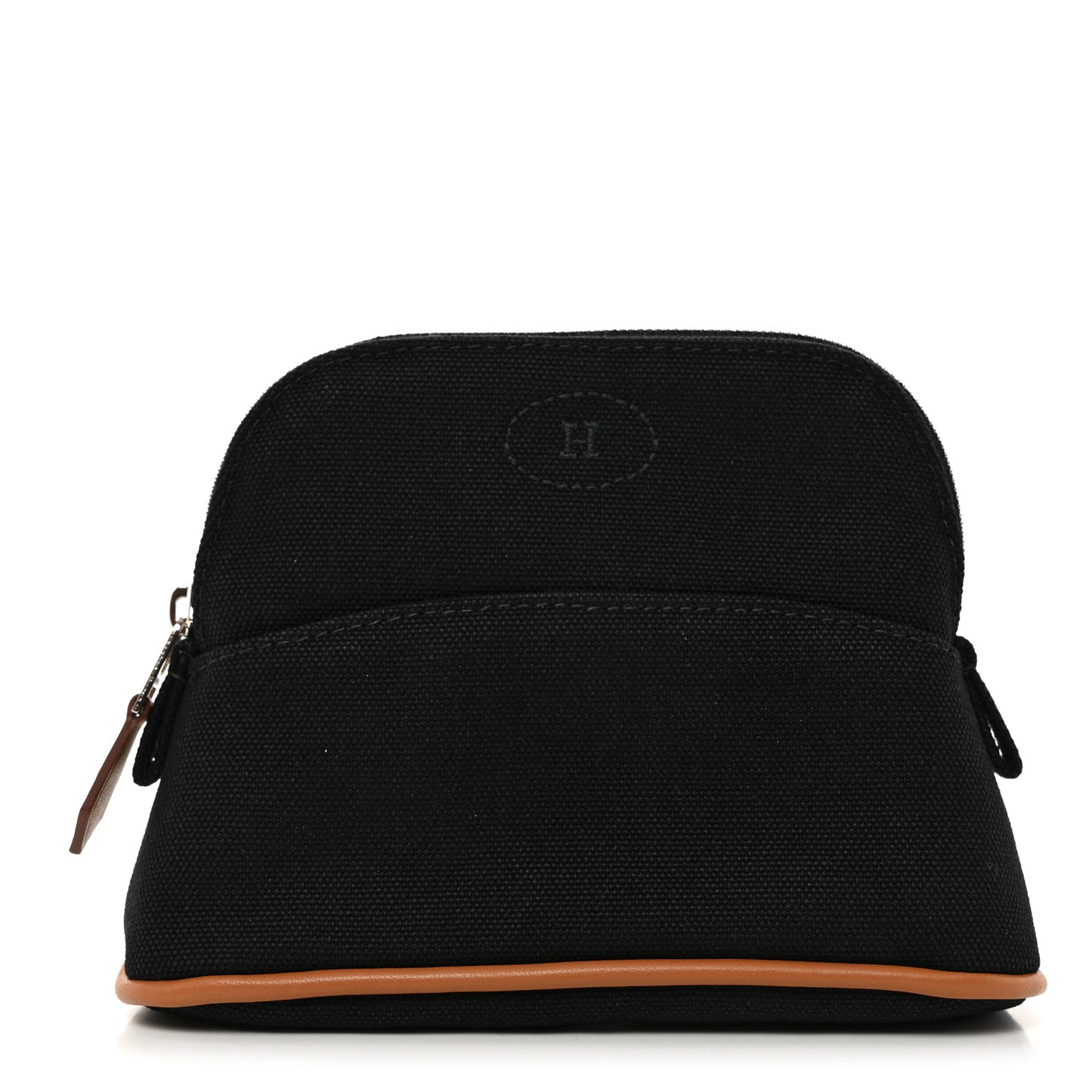 Cotton Canvas Mini Mini Bolide Travel Cosmetic Pouch Black