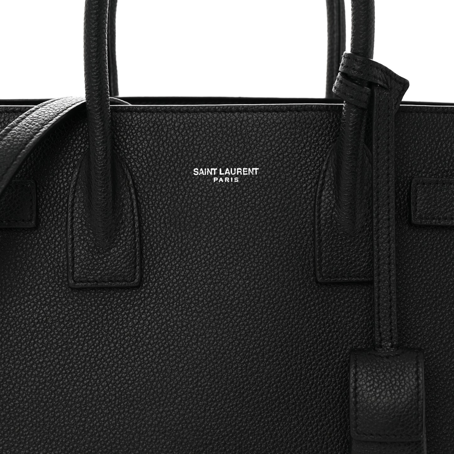 Grained Calfskin Baby Sac De Jour Black