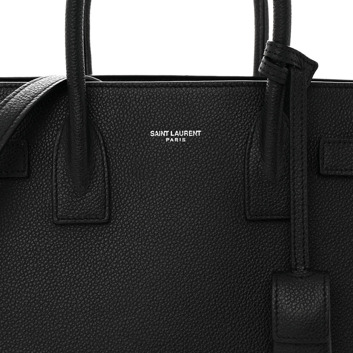 Saint Laurent Grained Calfskin Baby Sac De Jour Black 7 of 15