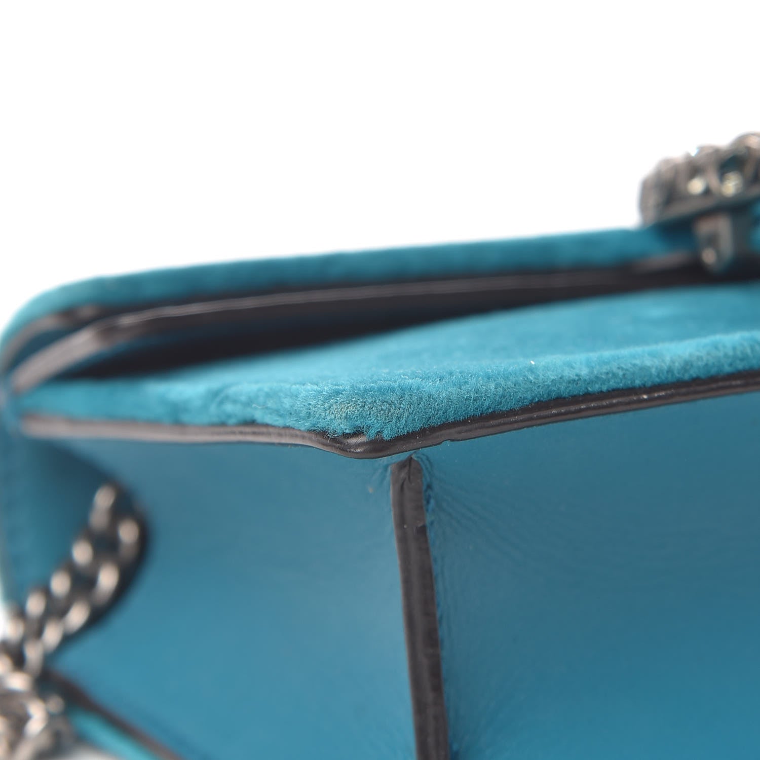 Gucci Velvet Super Mini Dionysus Shoulder Bag Pavone Cyan 8 of 14