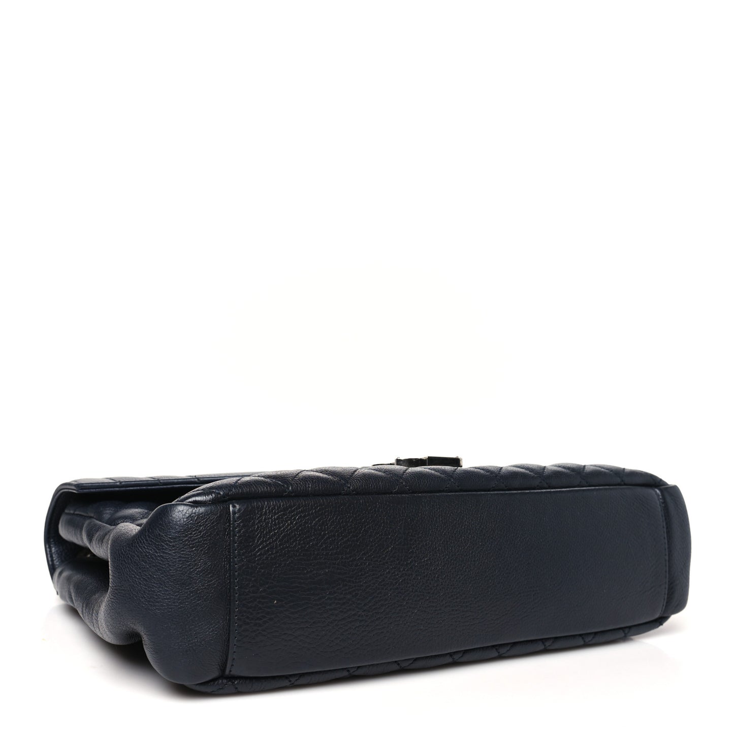 Calfskin Mixed Matelasse Triquilt Large Monogram Satchel Deep Marine