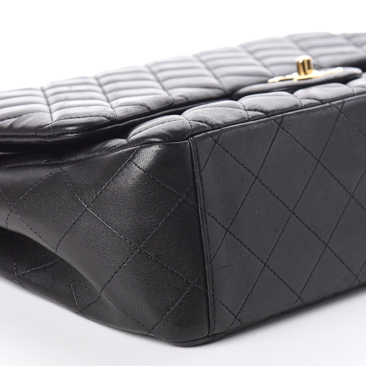 Chanel Lambskin Quilted Maxi Double Flap Black 13 of 17