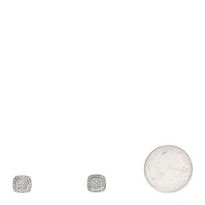 David Yurman Sterling Silver Diamond 5mm Pave Albion Earrings 2 of 4