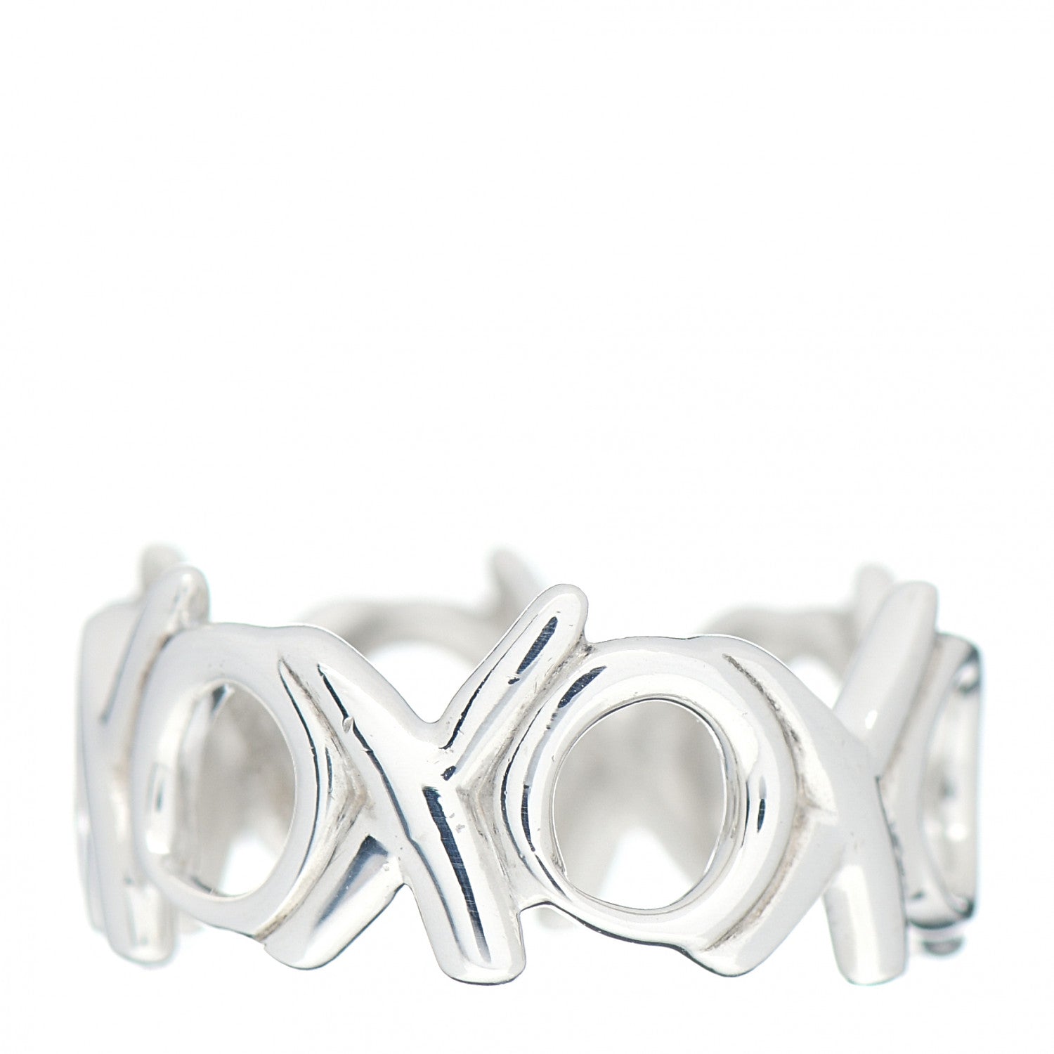 Tiffany Sterling Silver Paloma Picasso XO Band Ring 47 4 1 of 4