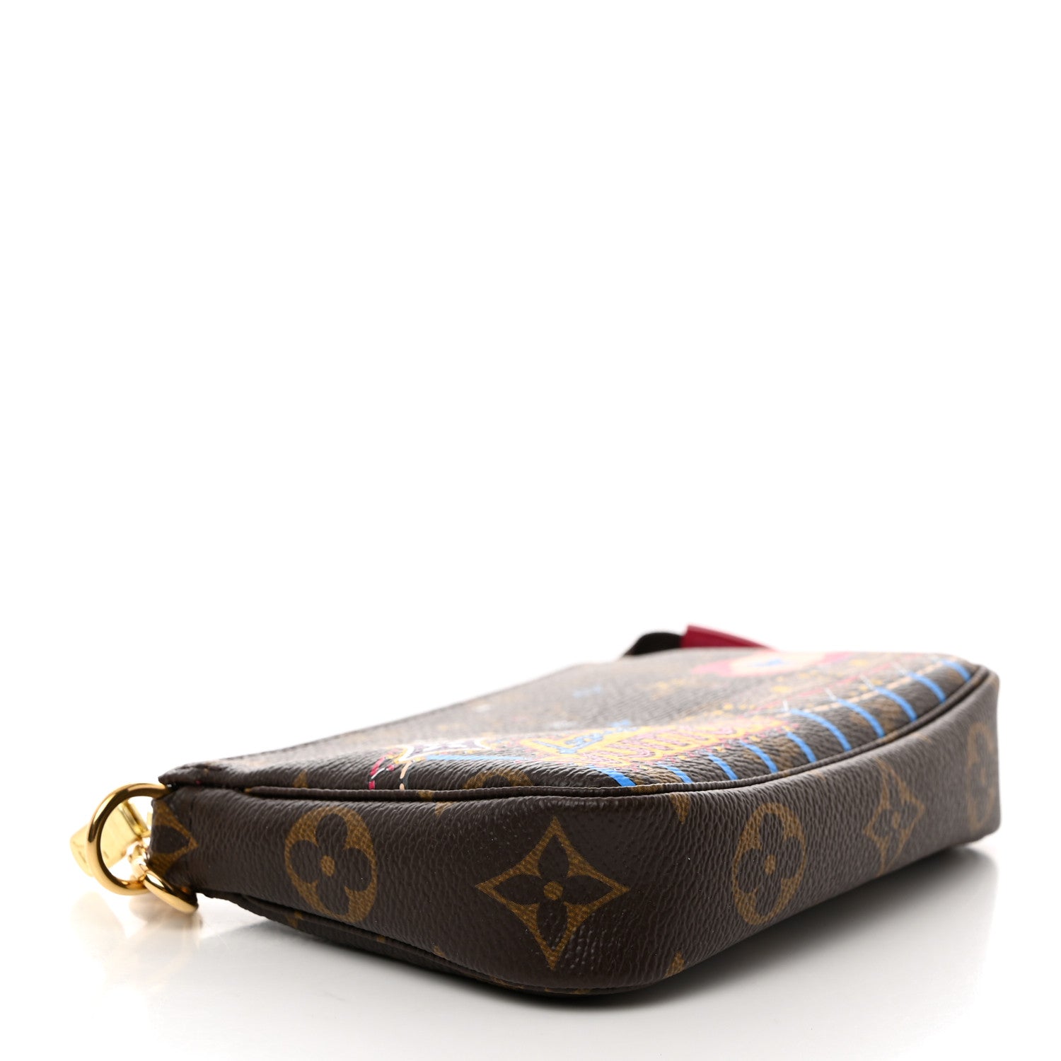 Louis Vuitton Monogram 2020 Christmas Animation Roller Coaster Mini Pochette Accessories Pivoine 4 of 7