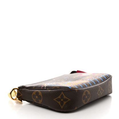 Louis Vuitton Monogram 2020 Christmas Animation Roller Coaster Mini Pochette Accessories Pivoine 4 of 7