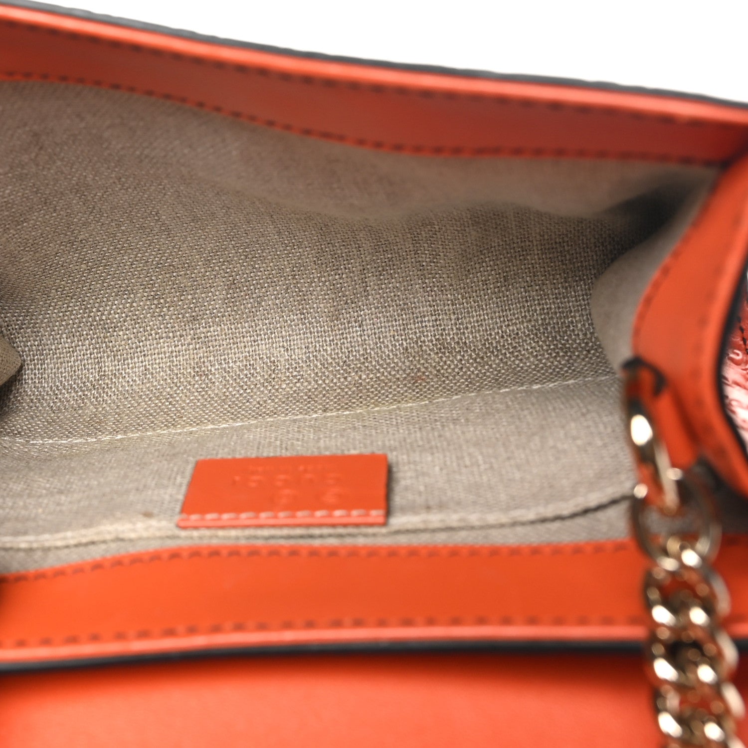 Gucci Soft Microguccissima Mini Emily Chain Shoulder Bag Sun Orange 5 of 10