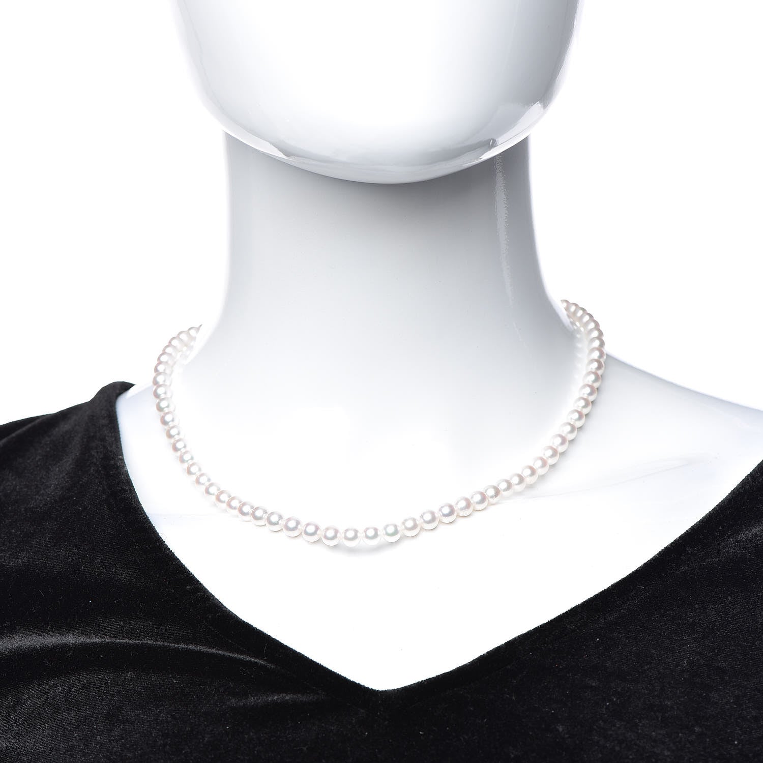 Mikimoto Sterling Silver Akoya Pearl 6mm Strand Necklace 2 of 5