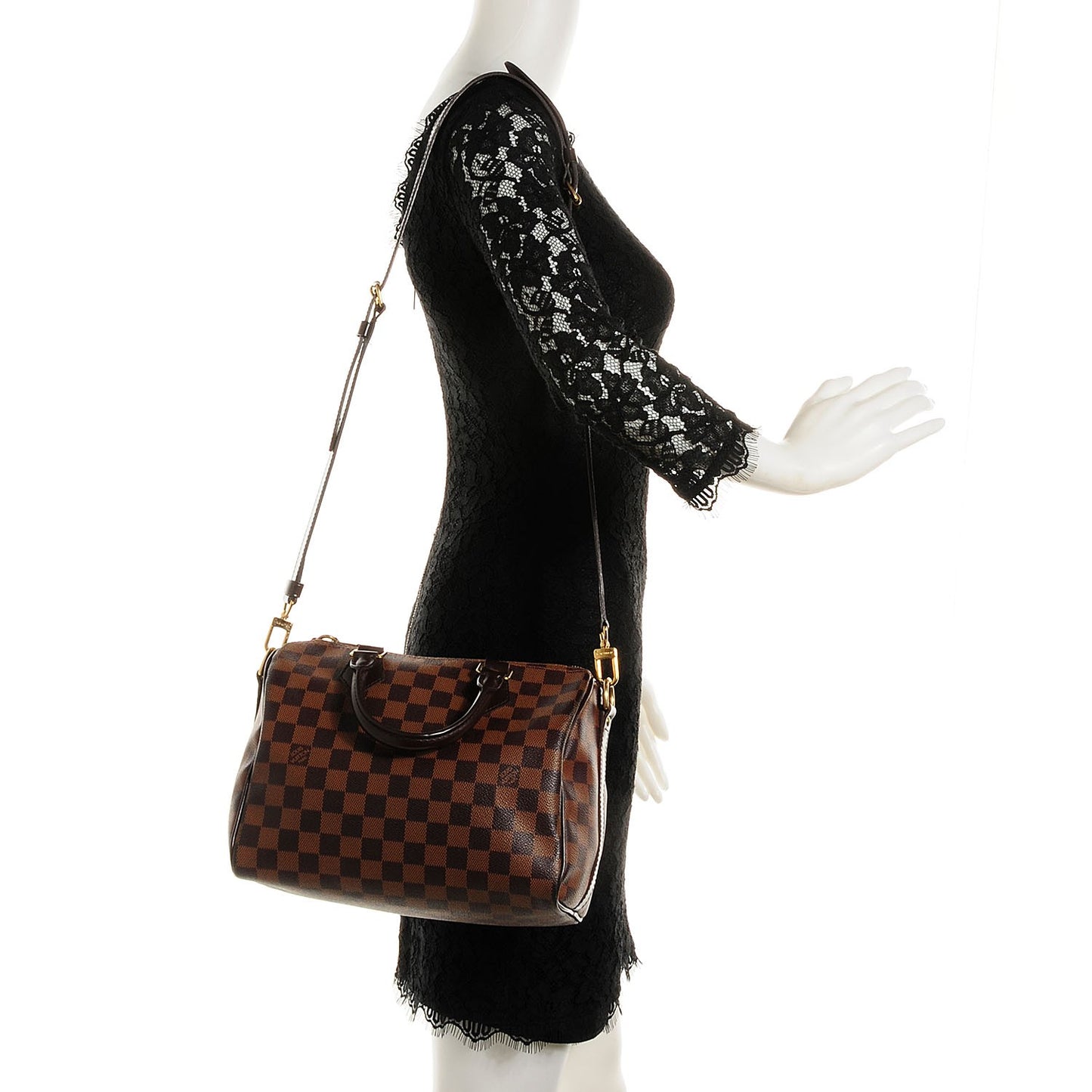 Damier Ebene Speedy Bandouliere 25