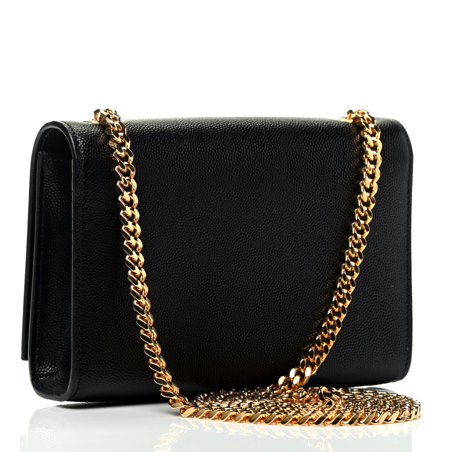 Saint Laurent Grain De Poudre Small Monogram Kate Satchel Black 2 of 4