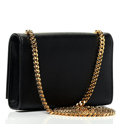 Saint Laurent Grain De Poudre Small Monogram Kate Satchel Black 2 of 4