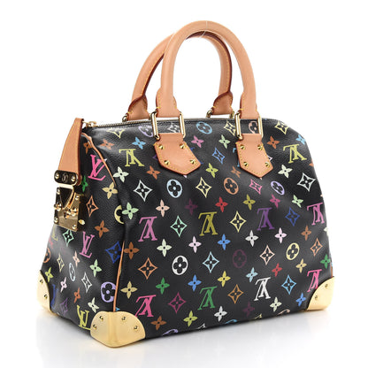 Louis Vuitton Monogram Multicolor Speedy 30 Black 3 of 8