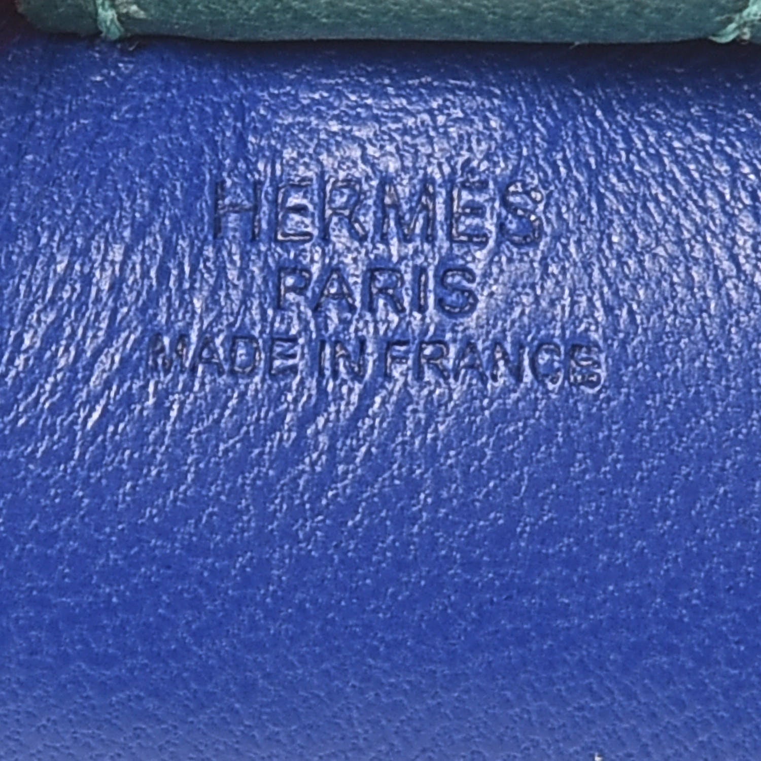 Hermes Milo Lambskin Grigri Rodeo Horse Bag Charm PM Bleu Electrique Lime Malachite 3 of 5