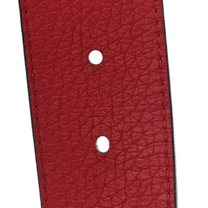 Louis Vuitton Taurillon Calfskin 30mm LV Initiales Reversible Belt 95 38 Black Red 4 of 5