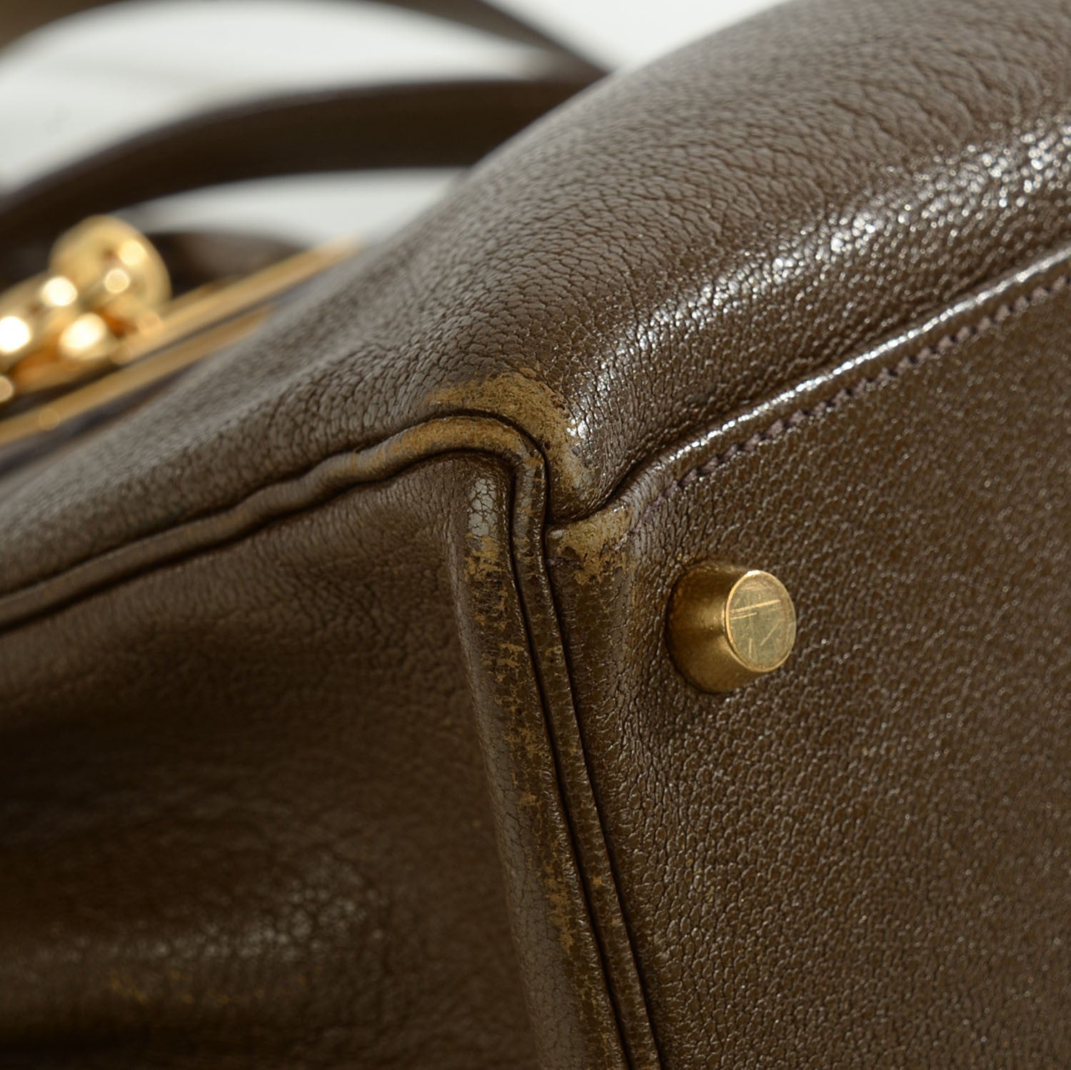 Hermes Chevre de Coromandel Kelly Retourne 32 Vert Bronze 13 of 22