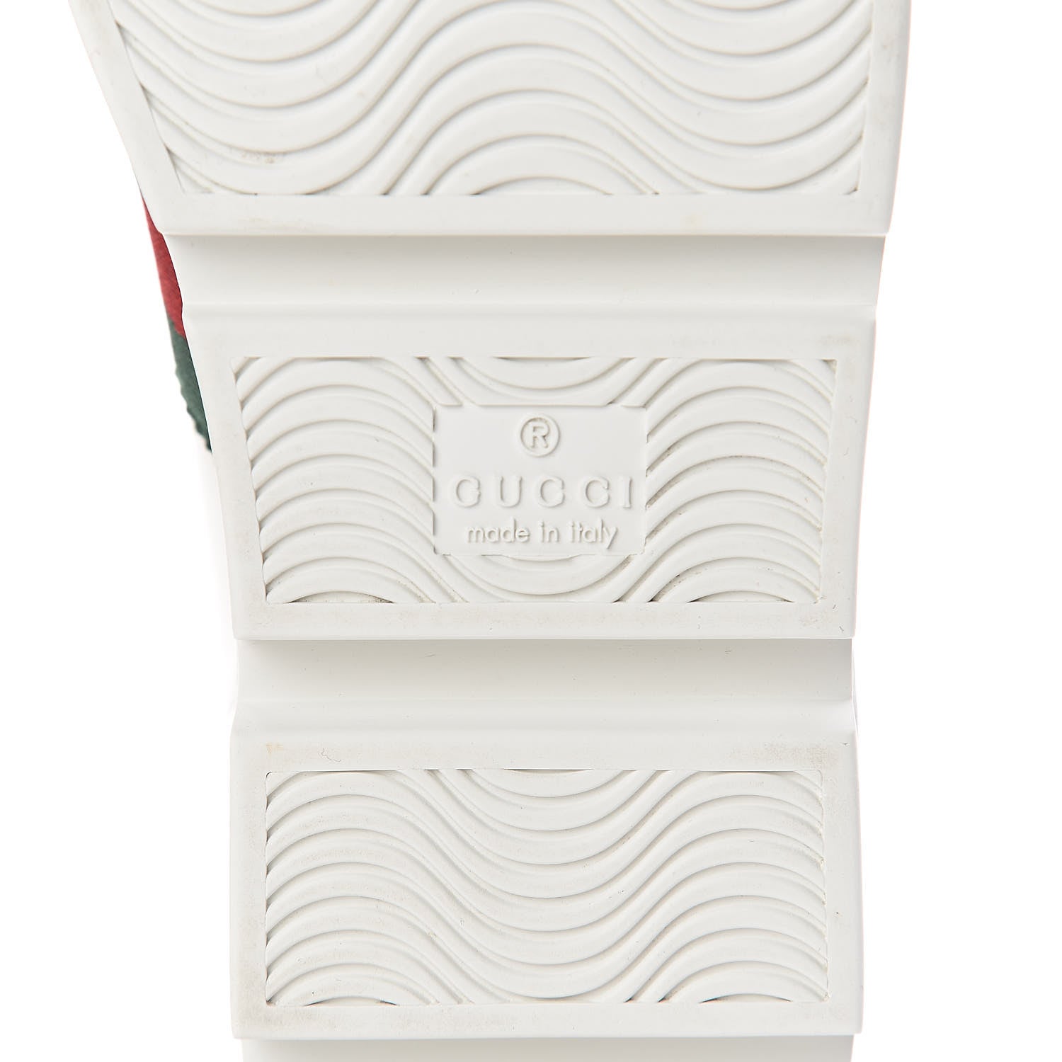 Gucci Calfskin Web Bee Embroidered Womens Ace Platform Sneakers 36 White 8 of 12