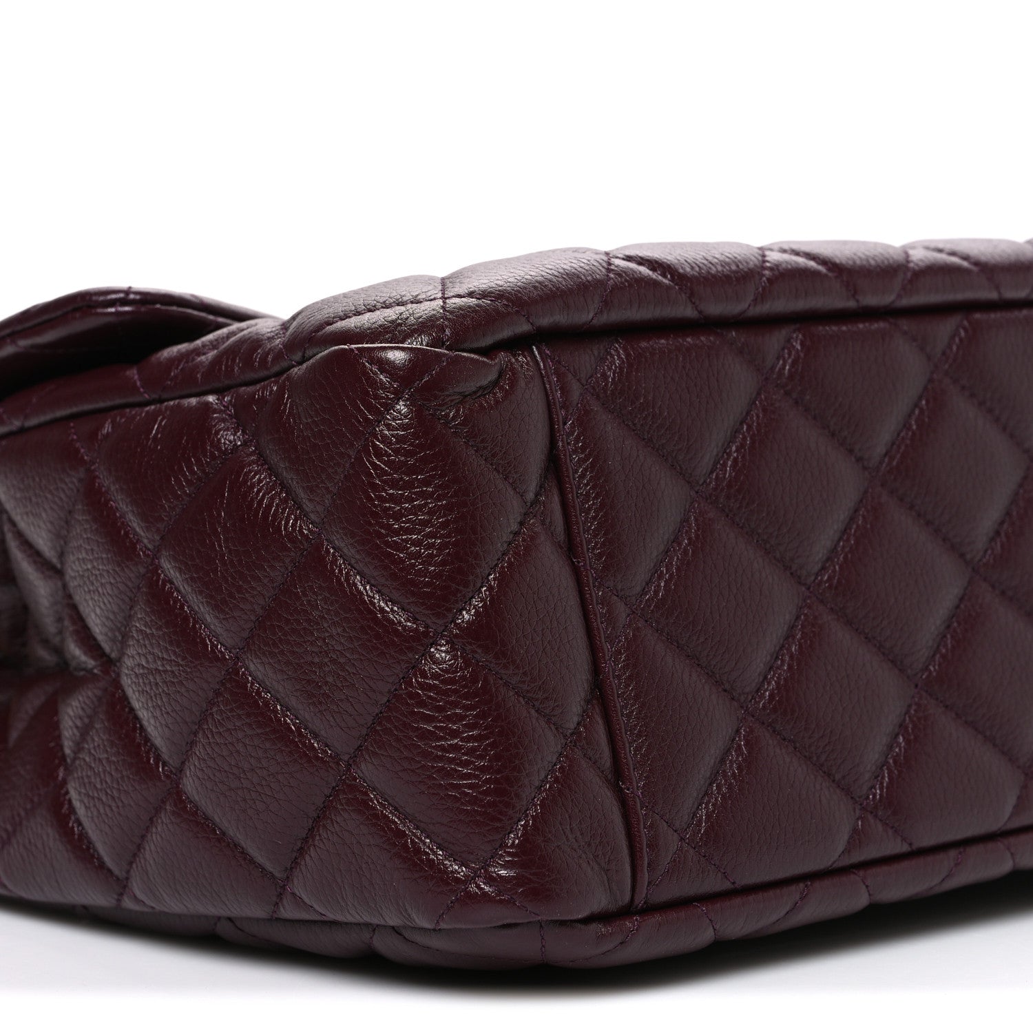 Chanel Grained Calfskin Quilted XXL Travel Flap Bag Burgundy 9 of 10