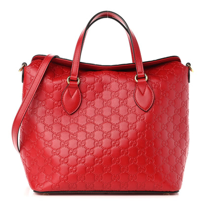 Gucci Guccissima Linea A Foldover Tote Red 1 of 11
