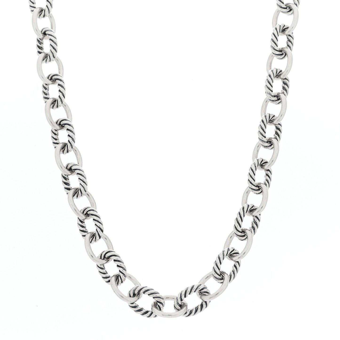 Sterling Silver 10mm Medium Oval Link Necklace