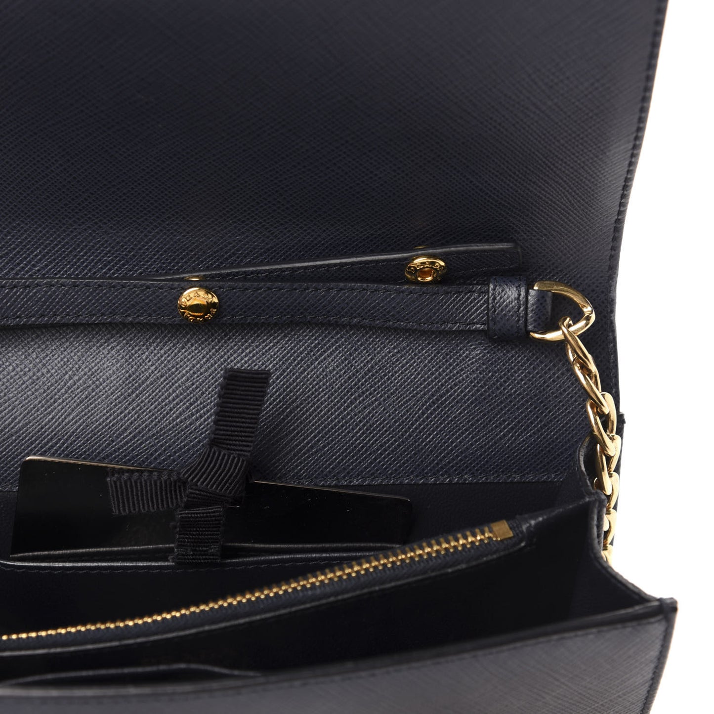 Saffiano Lux Chain Wallet Baltico