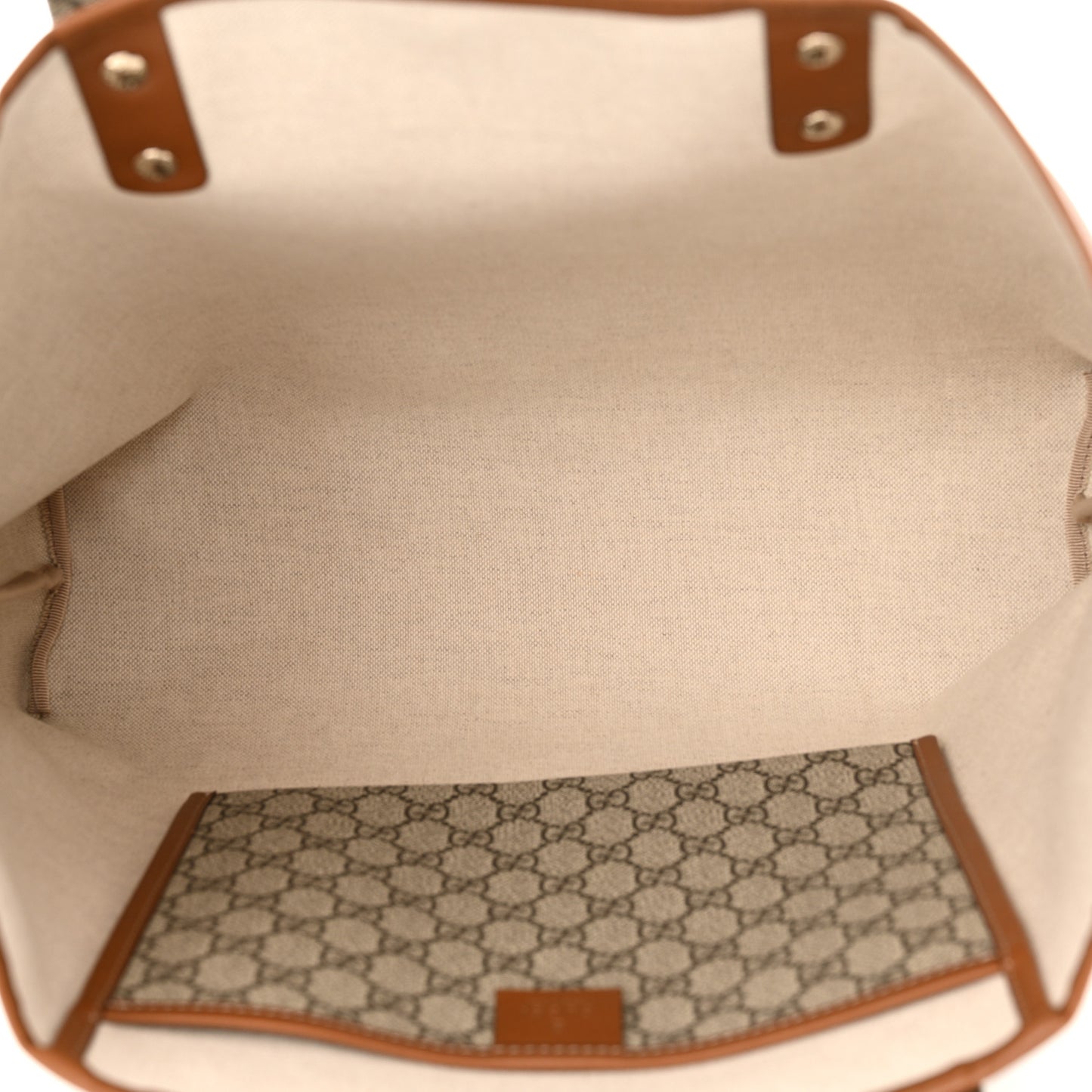 GG Plus Monogram Medium Signature Web Loop Tote Light Brown