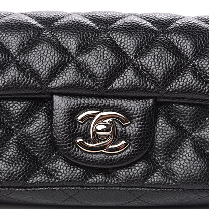 Chanel Metallic Caviar Quilted Extra Mini Flap Black 10 of 11