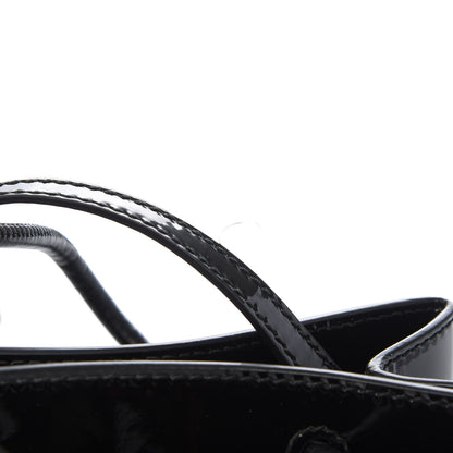 Balenciaga Patent Calfskin Logo Shopping Tote XXS Black 5 of 10