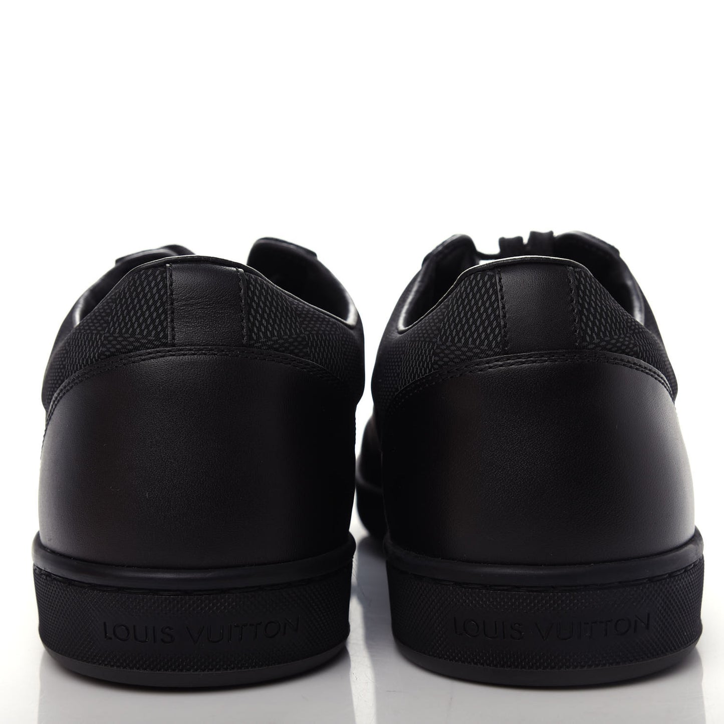 Calfskin Nylon Damier Offshore Sneakers 7 Black