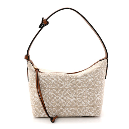 Loewe Jacquard Anagram Calfskin Small Cubi Bag Ecru Tan 1 of 11