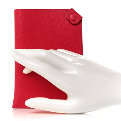 Hermes Chevre Chamkila Tarmac PM Passport Holder Rose Extreme 2 of 9