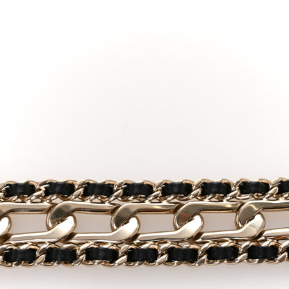 Chanel Calfskin Lambskin Metal Chain Belt 70 28 Black 4 of 6