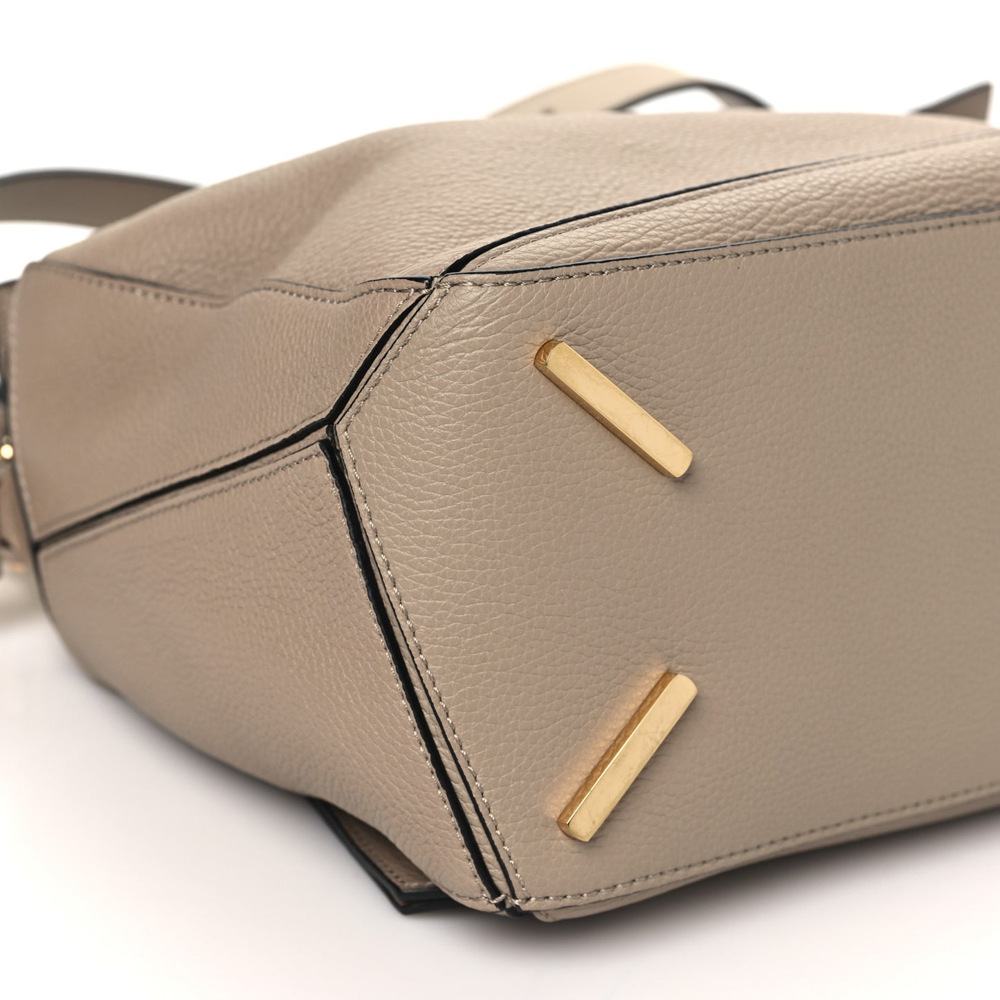 Grained Calfskin Medium Puzzle Bag Sand