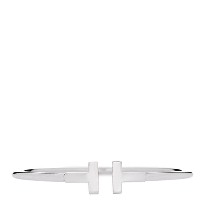 Tiffany 18K White Gold T Wire Bracelet 1 of 4